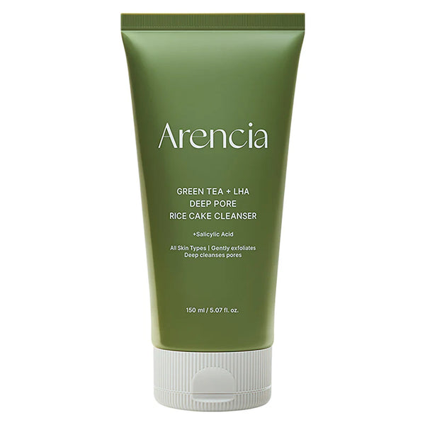 Arencia Green Tea + LHA Deep Pore Rice Cake Cleanser